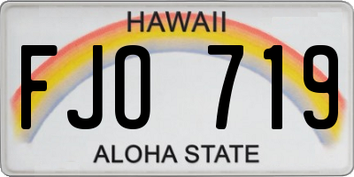 HI license plate FJO719
