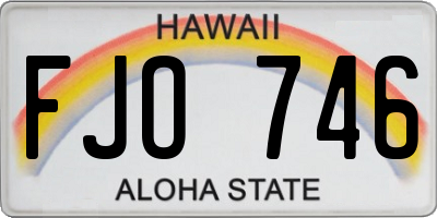 HI license plate FJO746