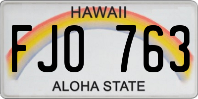 HI license plate FJO763