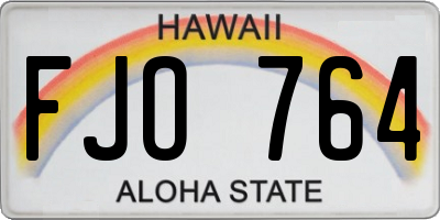 HI license plate FJO764