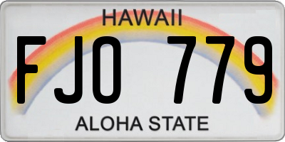 HI license plate FJO779