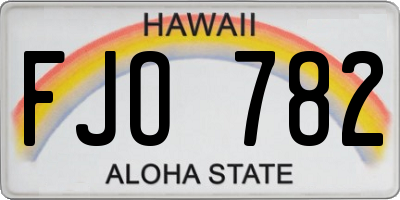 HI license plate FJO782