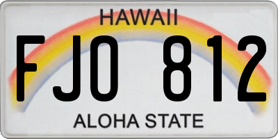 HI license plate FJO812