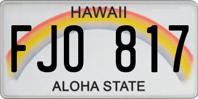 HI license plate FJO817