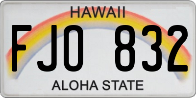 HI license plate FJO832
