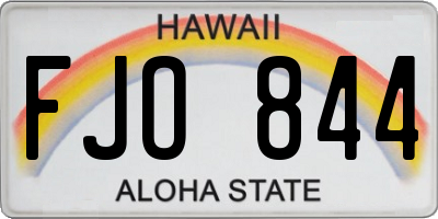 HI license plate FJO844