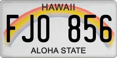 HI license plate FJO856