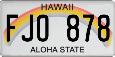 HI license plate FJO878