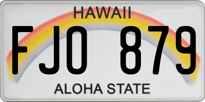 HI license plate FJO879