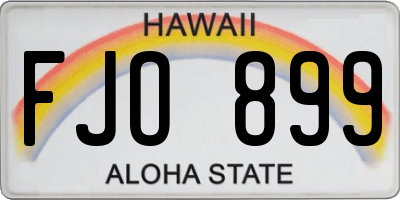 HI license plate FJO899