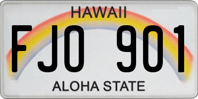 HI license plate FJO901