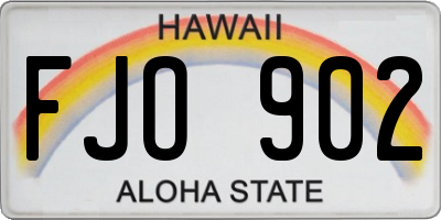 HI license plate FJO902