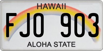 HI license plate FJO903