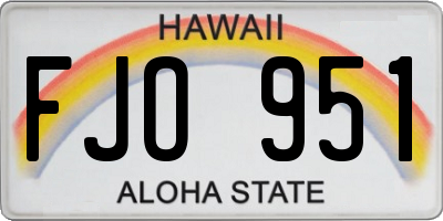 HI license plate FJO951