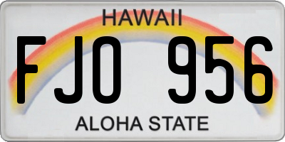 HI license plate FJO956