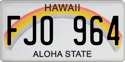 HI license plate FJO964