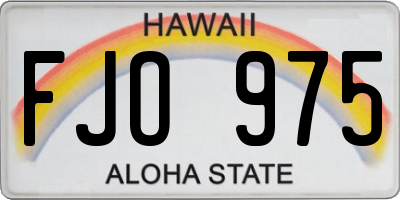 HI license plate FJO975