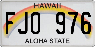 HI license plate FJO976