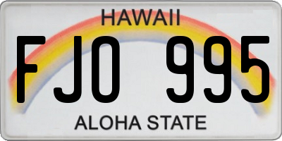 HI license plate FJO995