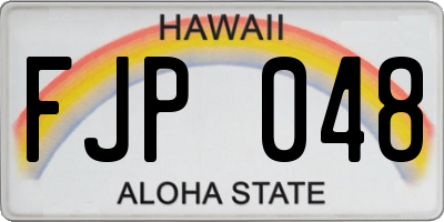 HI license plate FJP048