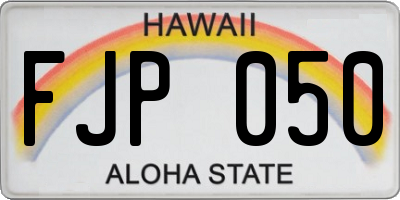 HI license plate FJP050
