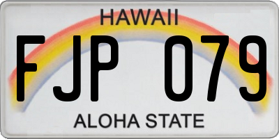 HI license plate FJP079