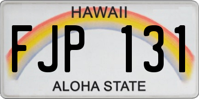 HI license plate FJP131
