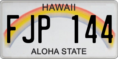 HI license plate FJP144