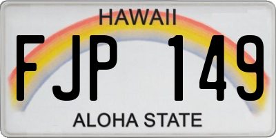 HI license plate FJP149