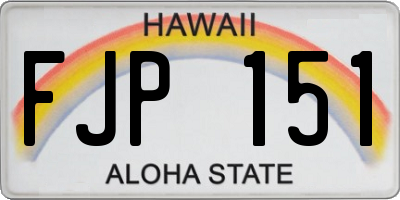HI license plate FJP151