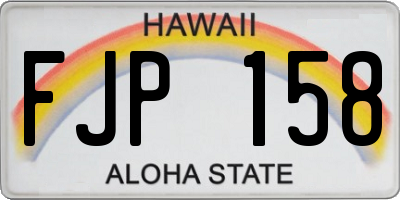 HI license plate FJP158