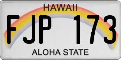 HI license plate FJP173