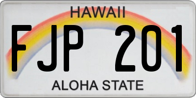 HI license plate FJP201