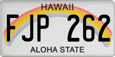HI license plate FJP262