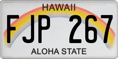 HI license plate FJP267