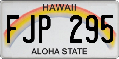 HI license plate FJP295