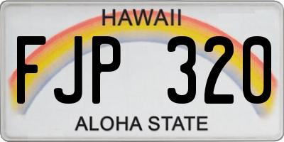 HI license plate FJP320