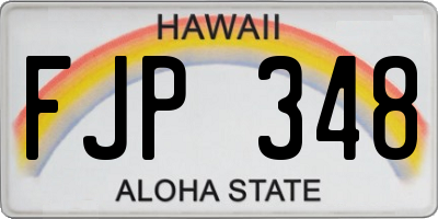 HI license plate FJP348
