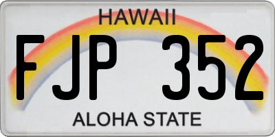 HI license plate FJP352