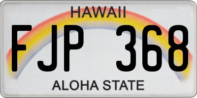 HI license plate FJP368