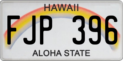HI license plate FJP396