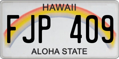 HI license plate FJP409