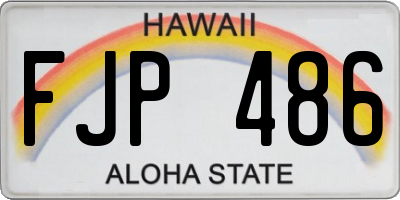 HI license plate FJP486