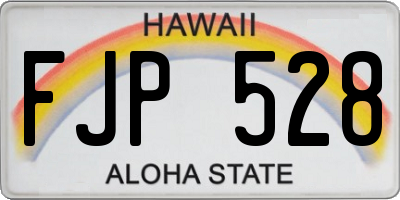 HI license plate FJP528