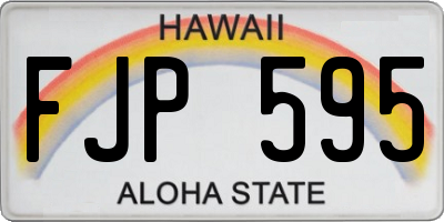 HI license plate FJP595