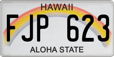 HI license plate FJP623