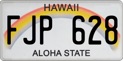 HI license plate FJP628
