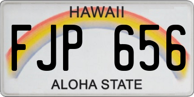 HI license plate FJP656