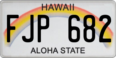 HI license plate FJP682