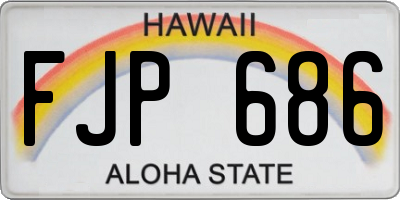 HI license plate FJP686